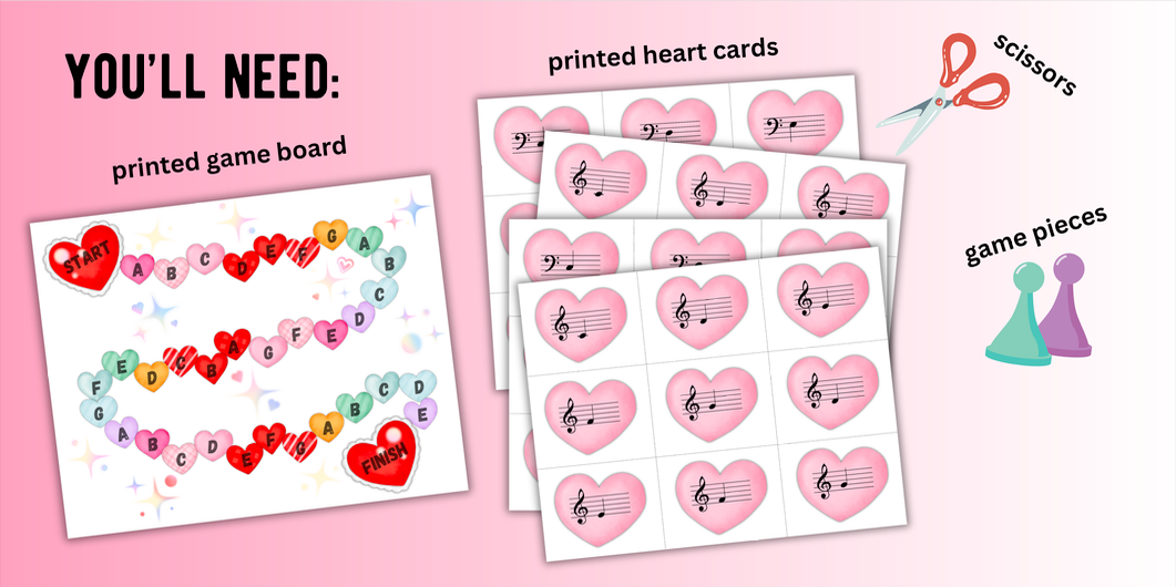 Level 1 Valentine's Day Music Note Board Game