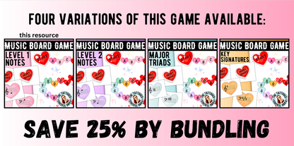 Level 1 Valentine's Day Music Note Board Game