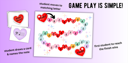 Level 2 Valentine's Day Music Note Board Game