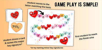 Level 4 Valentine's Day Key Signatures Board Game