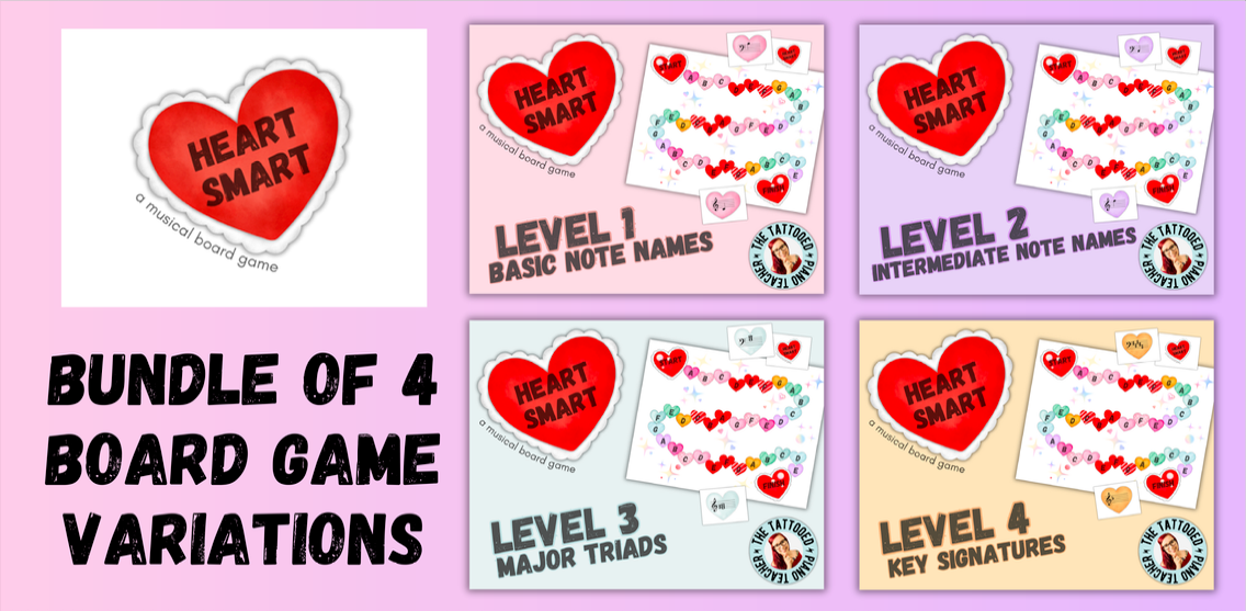 Valentine's Day Music Board Game Bundle