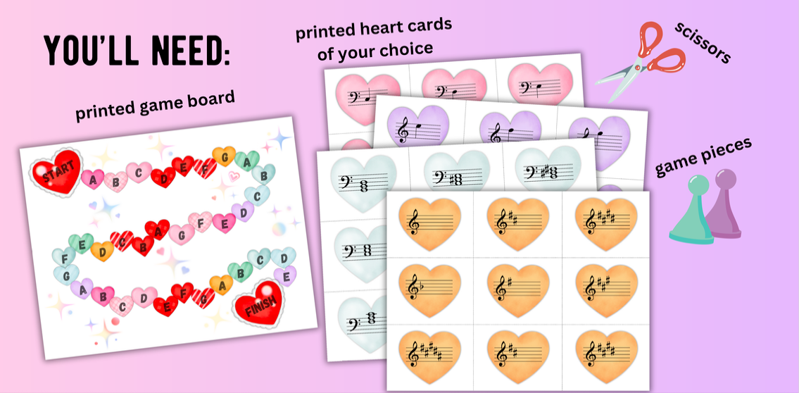 Valentine's Day Music Board Game Bundle