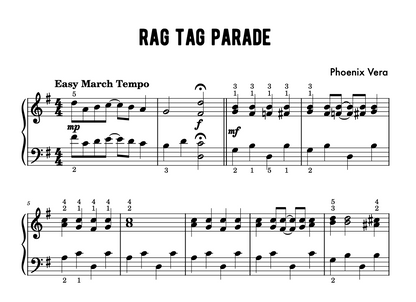 Rag Tag Parade - Late Elementary Piano Solo Sheet Music