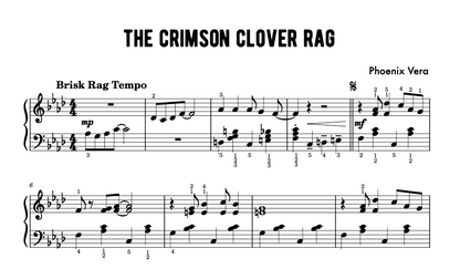 The Crimson Clover Rag - Early Intermediate Piano Solo Sheet Music