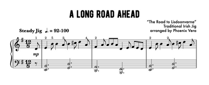 The Long Road Ahead - Traditional Irish Early Intermediate Piano Solo Sheet Music