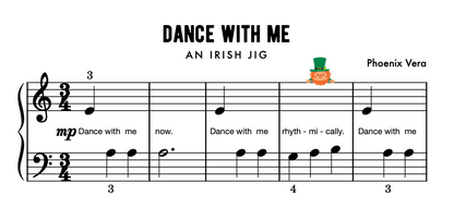 Dance With Me - Irish Jig Early Elementary Piano Solo Sheet Music