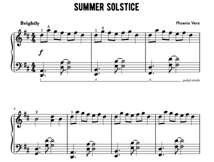 Summer Solstice - Late Elementary Piano Solo Sheet Music