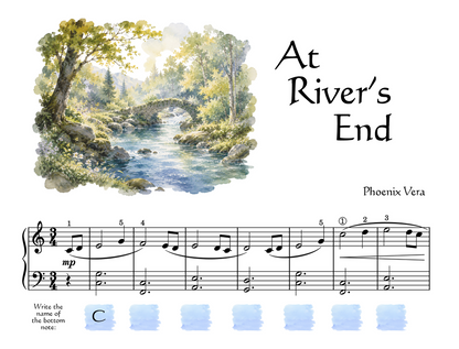 At River's End - Level 2B Elementary Fantasy Piano Solo Sheet Music