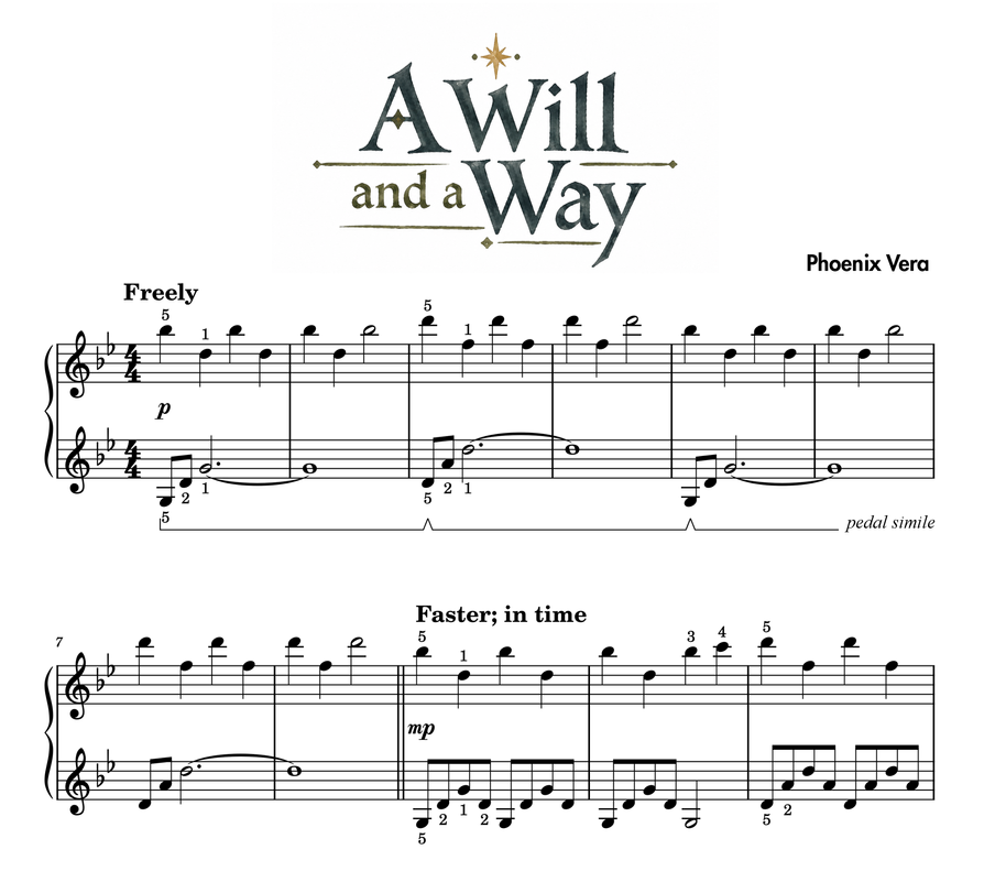 A Will and a Way - Level 3B Late Elementary Fantasy Piano Solo Sheet Music