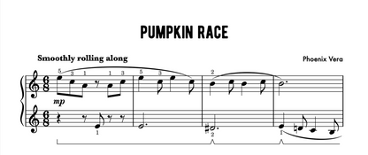 Pumpkin Race - Level 3A Late Elementary Piano Solo Sheet Music