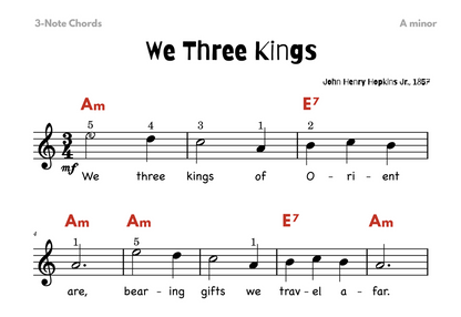 We Three Kings Beginner Lead Sheet Music