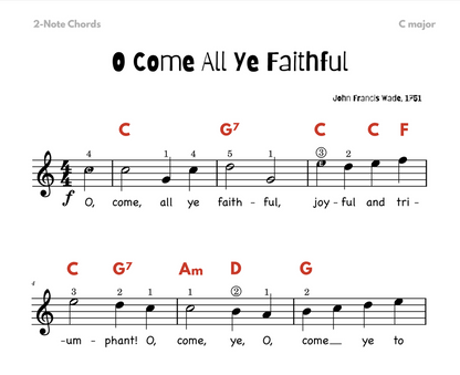 O Come All Ye Faithful Christmas Lead Sheet Music