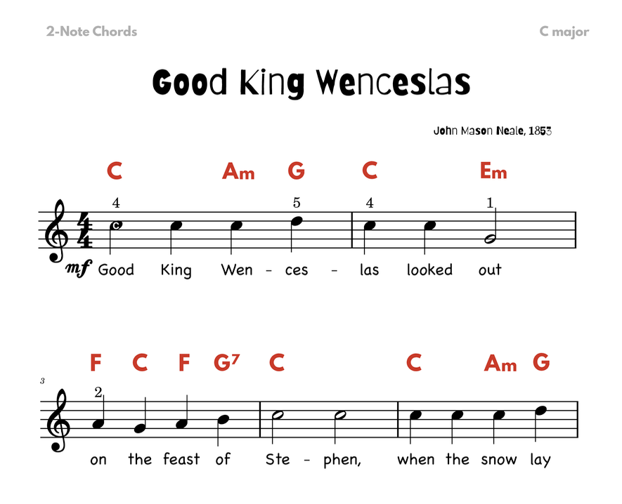 Good King Wenceslas Christmas Lead Sheet Music