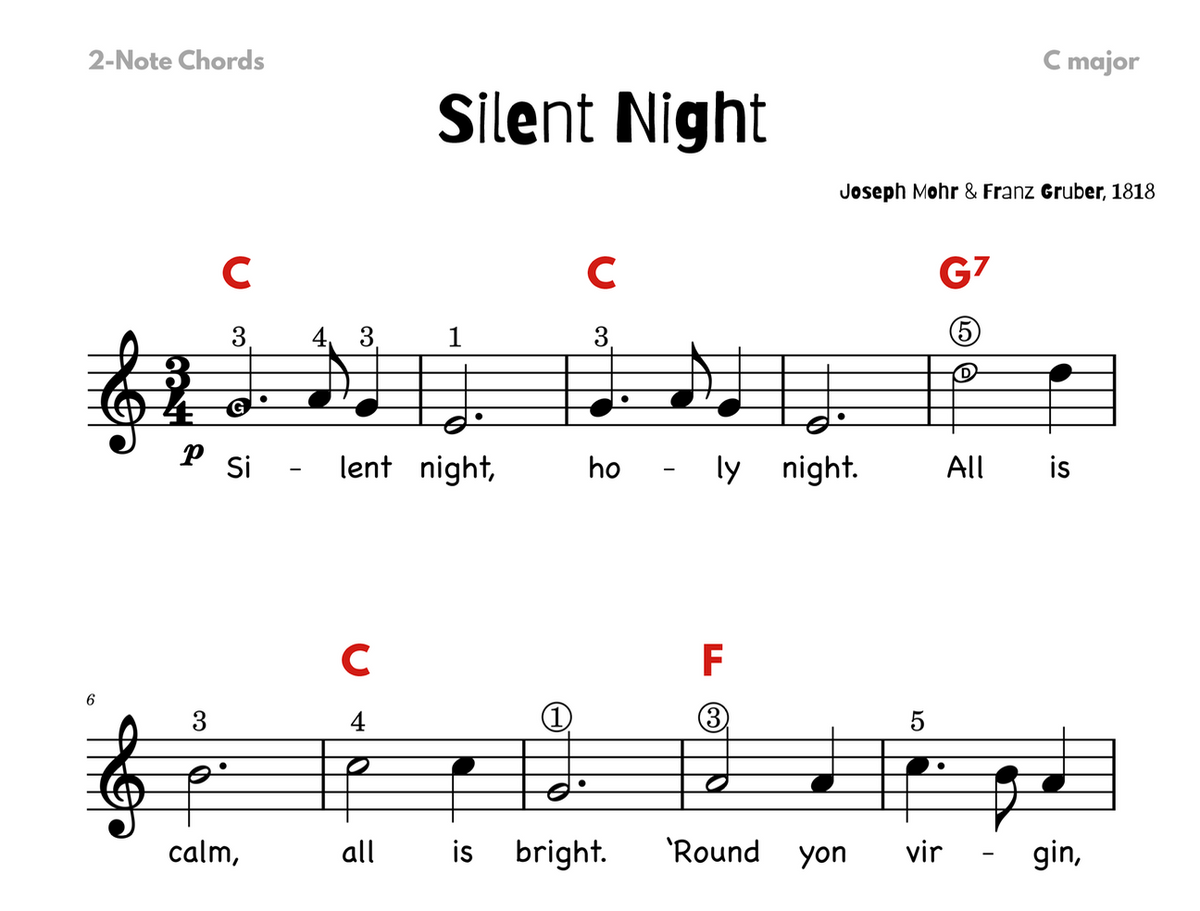 Silent Night Christmas Lead Sheet Music