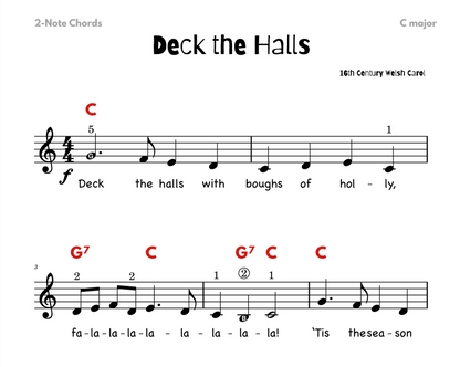 Deck the Halls Christmas Lead Sheet Music