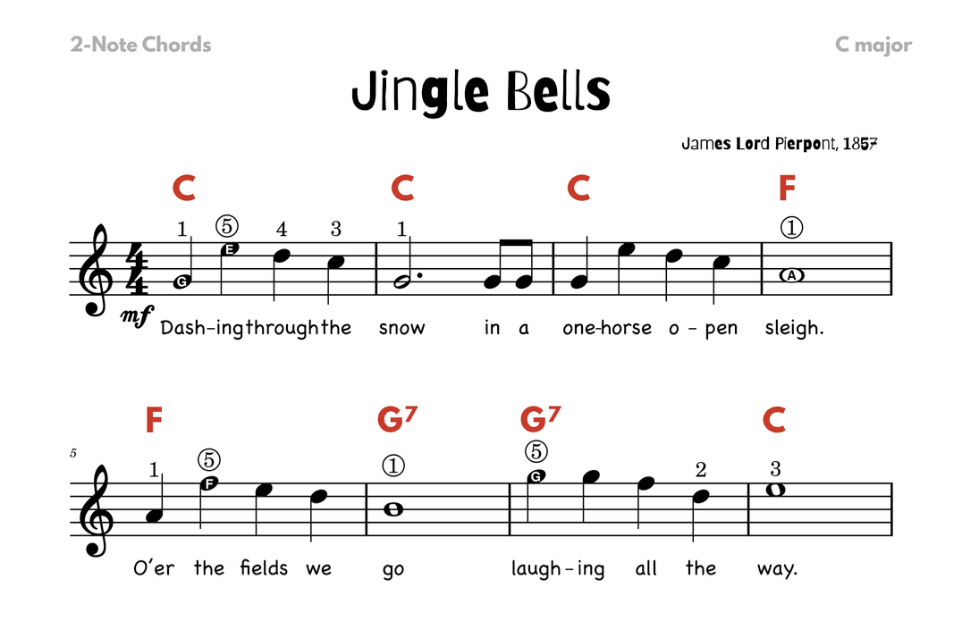 Jingle Bells Christmas Lead Sheet Music