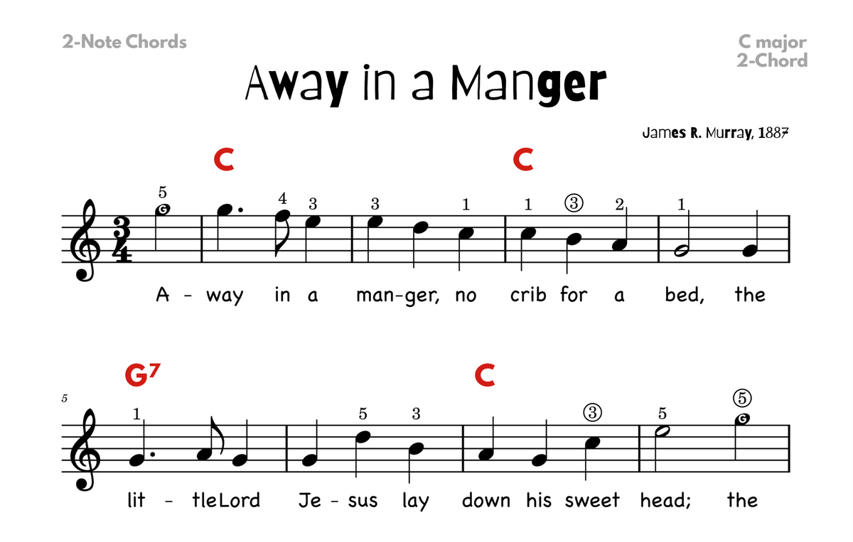Away in a Manger Christmas Lead Sheet Music