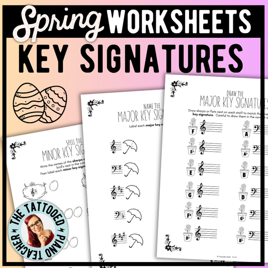 Spring KEY SIGNATURES Worksheets