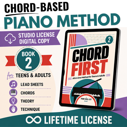 [Studio License] Chord First Book 2: All-in-One Piano Method for Teens & Adults