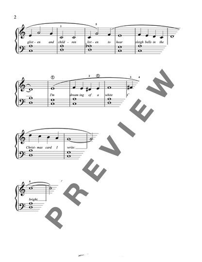 White Christmas [Elementary] by Irving Berlin - Piano Sheet Music