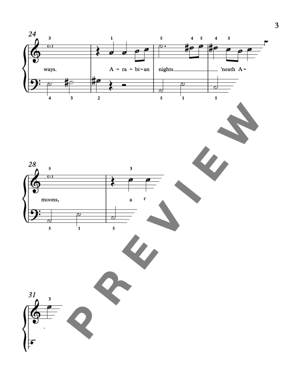Arabian Nights from Aladdin [Elementary] - Piano Solo Sheet Music