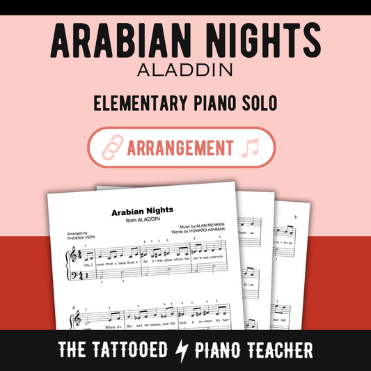 Arabian Nights from Aladdin [Elementary] - Piano Solo Sheet Music