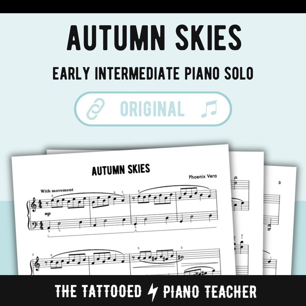 Autumn Skies - Early Intermediate Original Piano Solo Sheet Music