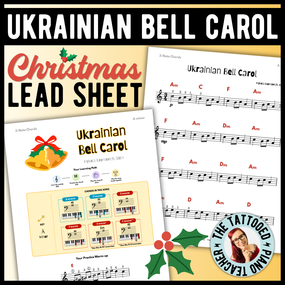 Ukrainian Bell Carol Christmas Lead Sheet Music