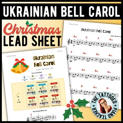 Ukrainian Bell Carol Christmas Lead Sheet Music