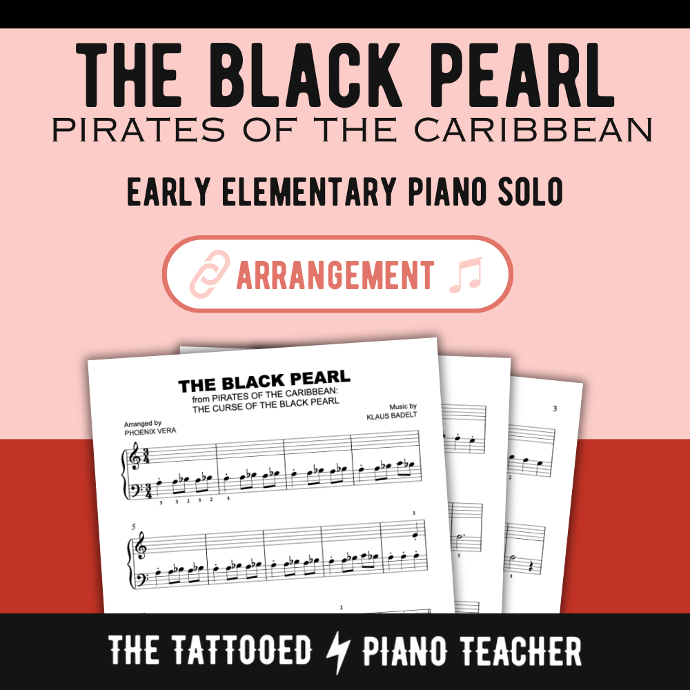 The Black Pearl from Pirates of the Caribbean [Early Elementary] - Piano Solo Sheet Music