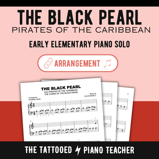 The Black Pearl from Pirates of the Caribbean [Early Elementary] - Piano Solo Sheet Music