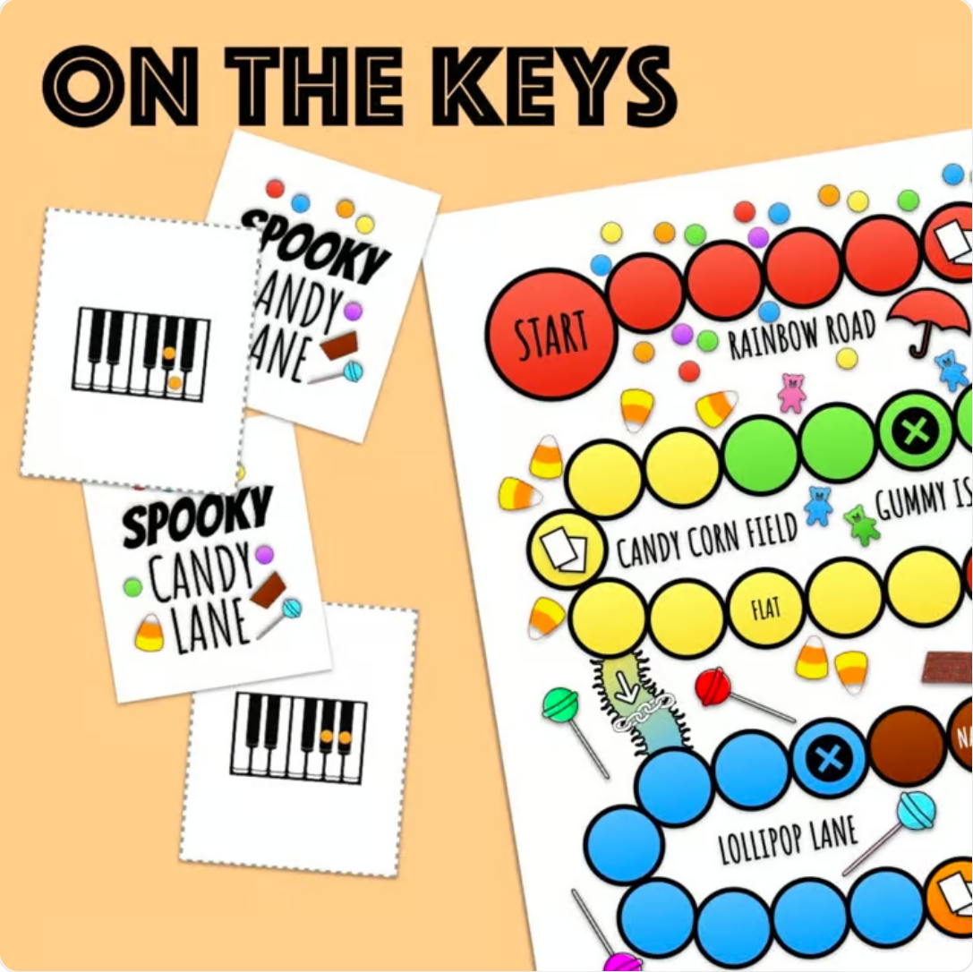 Halloween Music Board Game 2: Half Steps & Whole Steps