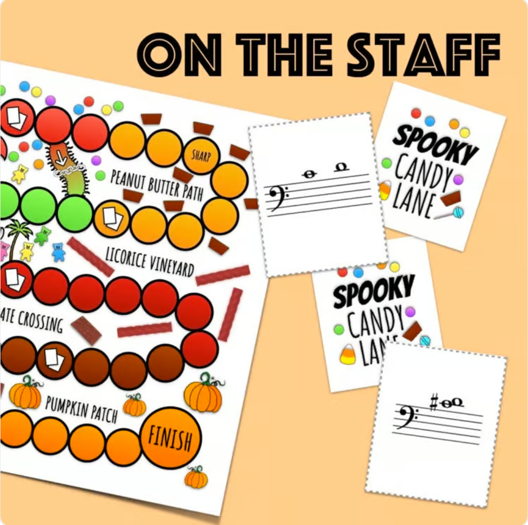 Halloween Music Board Game 2: Half Steps & Whole Steps