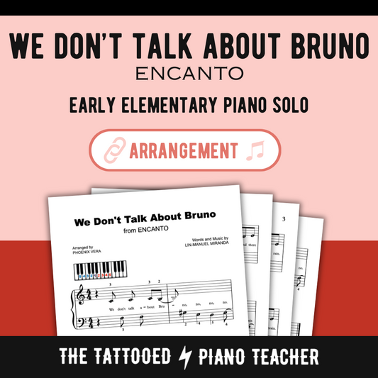 We Don't Talk About Bruno, Encanto [Early Elementary] - Piano Solo Sheet Music