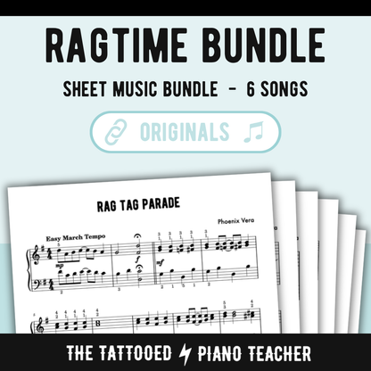 Ragtime Original Piano Solo Sheet Music Bundle