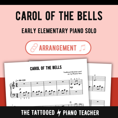 Carol of the Bells - Christmas Early Elementary Piano Solo Sheet Music