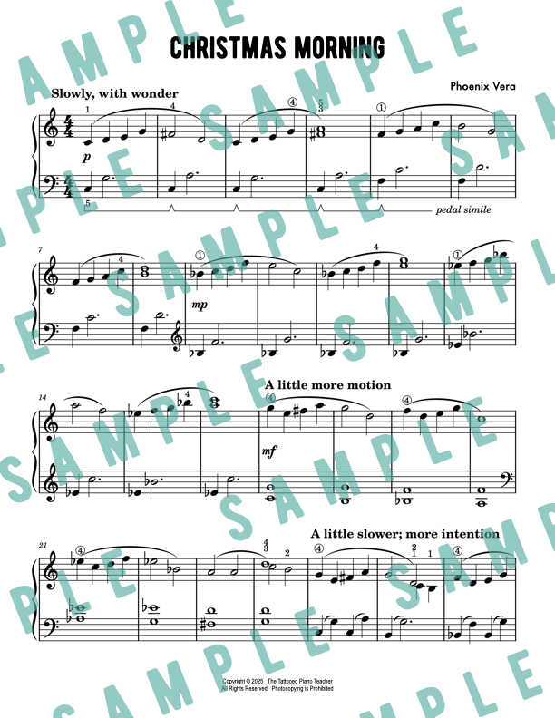 Christmas Morning - Elementary Piano Solo Sheet Music