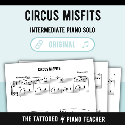 Circus Misfits - Intermediate Original Piano Solo Sheet Music
