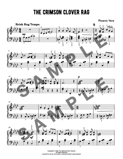 Ragtime Original Piano Solo Sheet Music Bundle