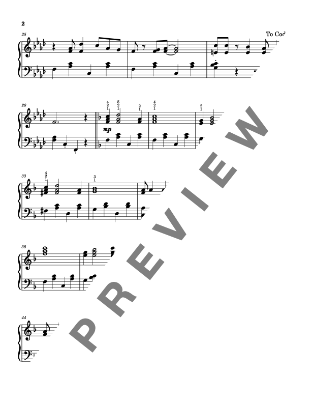 The Crimson Clover Rag - Early Intermediate Piano Solo Sheet Music