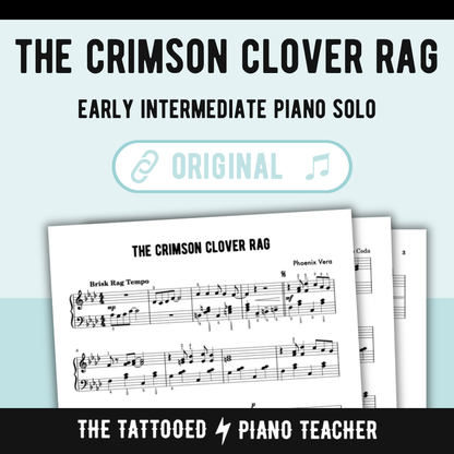 The Crimson Clover Rag - Early Intermediate Piano Solo Sheet Music