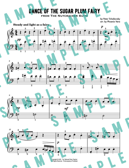 Dance of the Sugar Plum Fairy from Nutcracker - Elementary Piano Solo Sheet Music