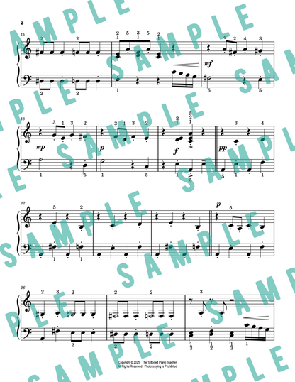 Dance of the Sugar Plum Fairy from Nutcracker - Elementary Piano Solo Sheet Music