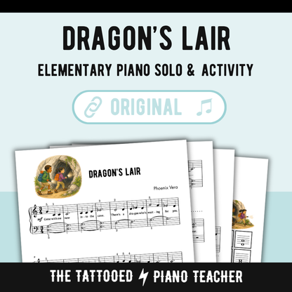 Dragon's Lair - Elementary Fantasy Piano Solo Sheet Music