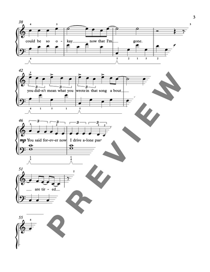 Drivers License [Early Intermediate] by Olivia Rodrigo - Piano Sheet Music