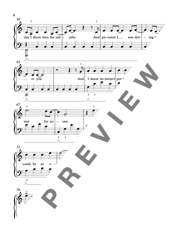 Drivers License [Early Intermediate] by Olivia Rodrigo - Piano Sheet Music