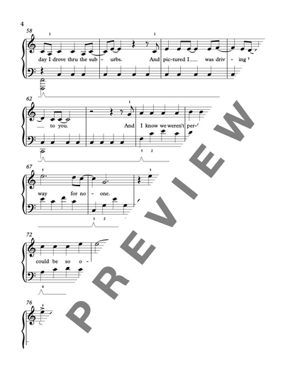 Drivers License [Early Intermediate] by Olivia Rodrigo - Piano Sheet Music
