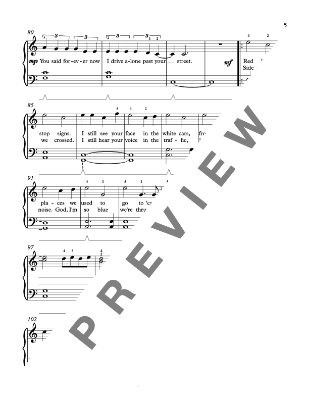 Drivers License [Early Intermediate] by Olivia Rodrigo - Piano Sheet Music