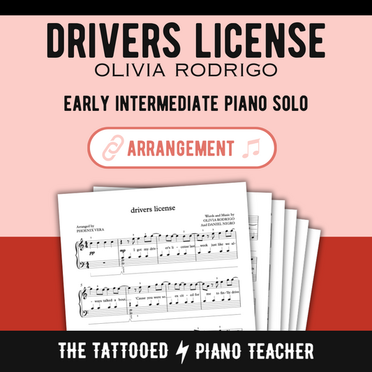 Drivers License [Early Intermediate] by Olivia Rodrigo - Piano Sheet Music