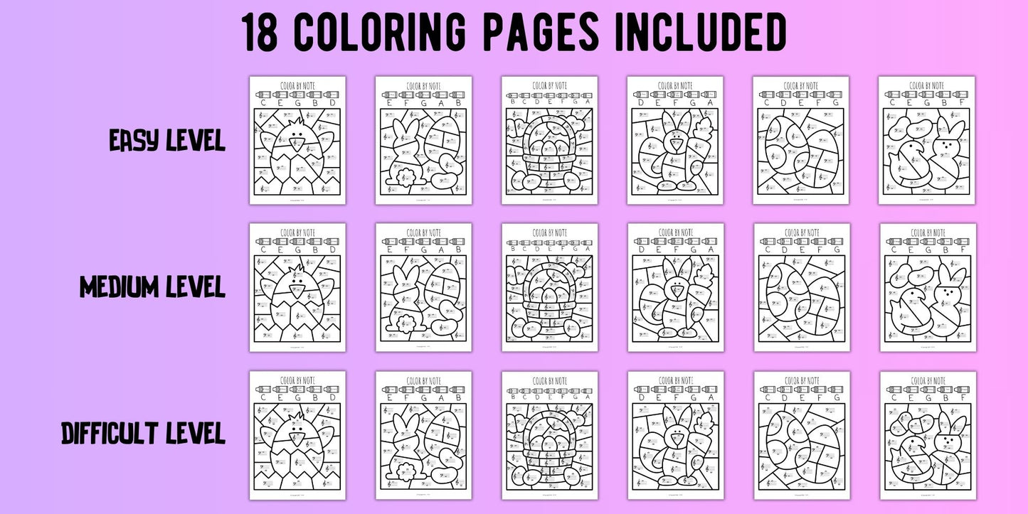 Easter Color-By-Note